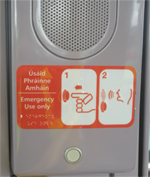 Help Button on board the tram